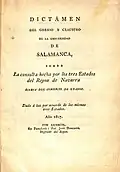 Impreso encargado por las Cortes del Reino de Navarra (1817)