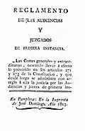 Primer trabajo conocido de José Fermín Domingo (1813)