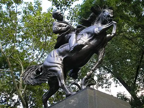 Monumento a José Martí en el Central Park de Nueva York (Estados Unidos).