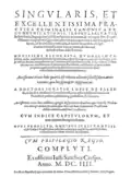 Singularis et excellentissima practica criminalis canonica (1604).