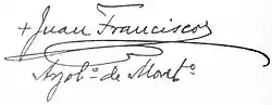 Firma de Juan Francisco Aragone