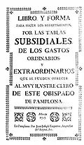 Reparto de las tablas subsidiales del clero diocesano (1717)
