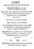 Libro de los prodigiosos baños de Tiermas (1713)