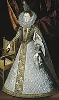 Juan Pantoja de la Cruz, Margarita de Austria Óleo sobre lienzo, 204x122 cm, 1606.