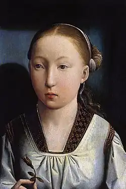 Retrato de una infanta, posiblemente Catalina de Aragón. Museo Thyssen-Bornemisza, Madrid.