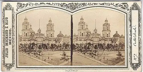 Vista de la catedral, fotografía c. 1860