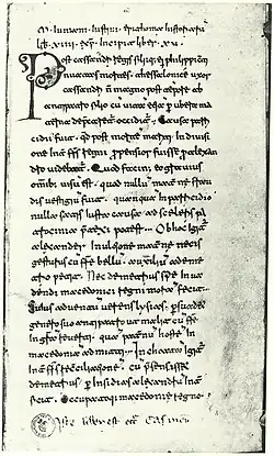 Manuscrito de la Biblioteca Laurenciana.