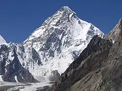 El K2, en la cordillera del Karakórum, en la provincia pakistaní de Gilgit-Baltistán, es la segunda montaña más alta del mundo.