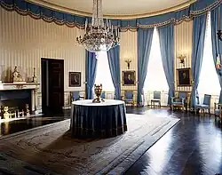 Blue Drawing Room en la Casa Blanca, Washington.