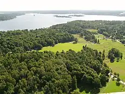 Vista este hacia Djurgården y Fjäderholmarna