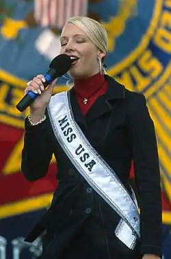 Miss EE. UU. 2001 Kandace Krueger, quien compitió como Miss Texas USA