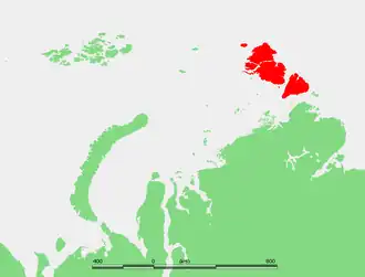 Localización de las Islas Sévernaya Zemlyá