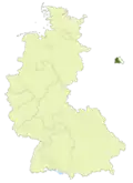 Map of Germany, area of Oberliga Berlin highlighted