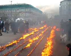 Ceremonia de conmemoración de las víctimas de la masacre de Katyn. Varsovia, 10 de noviembre de 2007.