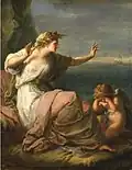Ariadna abandonada por Teseo, obra de Angelica Kauffmann, antes de 1782.