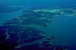 Lago Barkley (a la derecha) y lago Kentucky
