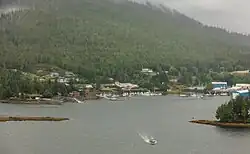 Vista aérea de los alrededores.