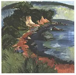 Fehmarnküste [Costa de Fehmarn], obra de Kirchner