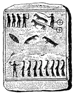 Relieve procedente de Kiviksgraven (ca. 1000 a. C.), Edad del Bronce nórdica.