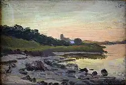 Playa al atardecer con vistas a St. Severin, Keitum, Dr. Fundación Axe (Bonn)