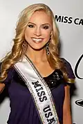 Miss EE. UU. 2009 Kristen Dalton, quien compitió como Miss Carolina del Norte USA