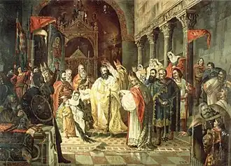 Coronación de Zvonimir por Ferdo Quiquerez, 1897