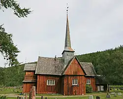 Iglesia de Kvikne, Hedmark, Noruega. Construida en 1652