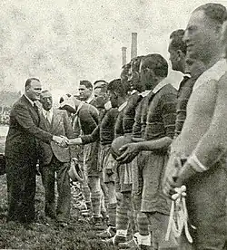Leo Lagrange en la final del Campeonato Francés de Rugby de 1937