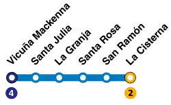 Estaciones de la Línea 4A del Metro de Santiago