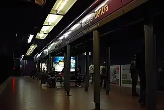 Vista del andén central