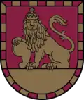 Escudo de la Municipalidad de Rundāle, en Letonia.