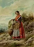 La Aguadora. 1885. Acuarela.