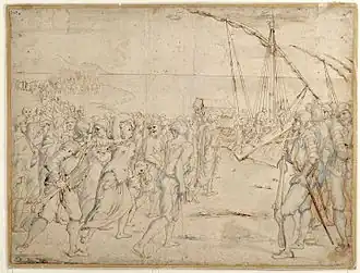 La expulsión de los moriscos, boceto de Vicente Carducho.