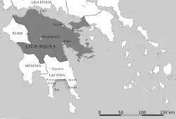 La Liga Aquea en 194 a. C.