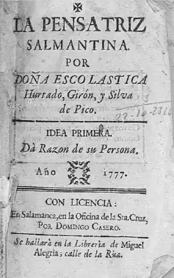 La Pensatriz Salmantina, 1777.