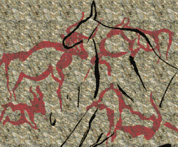 Animales pintados en la cueva La Pileta (Málaga)