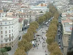 Vista aérea del área de La Rambla en 2008.