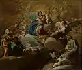 La Sagrada Familia y santos en Gloria, de Francisco Bayeu y Subías (h. 1760).