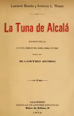 "La Tuna de Alcalá", zarzuela de 1904.
