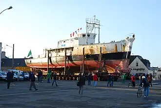 El Calipso en el astillero