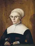 La esposa de Jörg Zörer (?). Christoph Amberger, 1531.