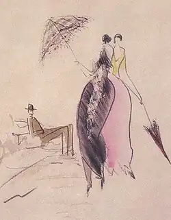 Señoras con paraguas