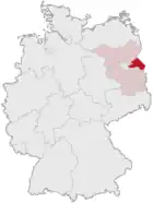 Localización del distrito de Märkisch-Oderland en Alemania