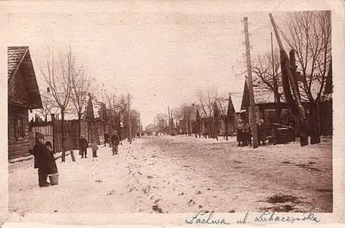 Calle Lubaczyńska (Ulica Lubaczyńska) en Lajva, shtetl en Polonia, 1926