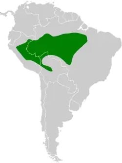 Distribución geográfica de la tangara aliblanca.