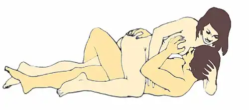 Variación de la posición del coito lateral