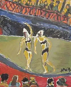 Le Circ, 1945. Óleo sobre tela, 46,5 x 37,5 cm.