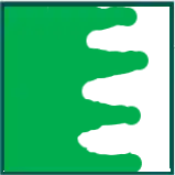 División de forma bidimensional laciniada.