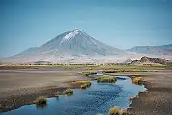 El Lengai desde el lago Natron