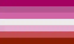 Bandera rosa derivada de lipstick lesbian